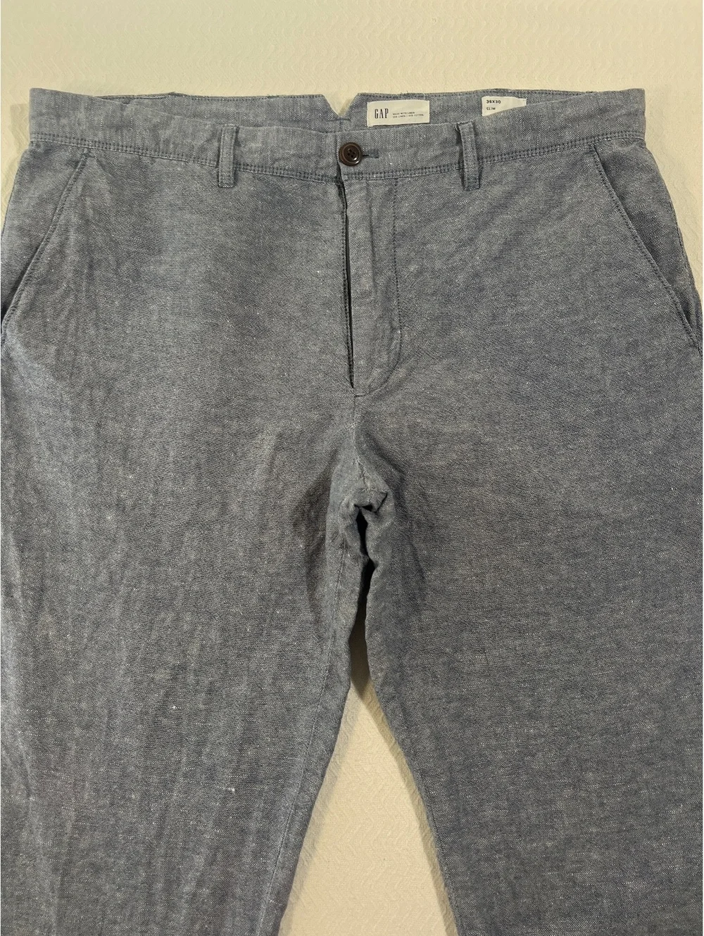 GAP Men’s Slim Fit Linen Cotton Blend Pants Size 36x30